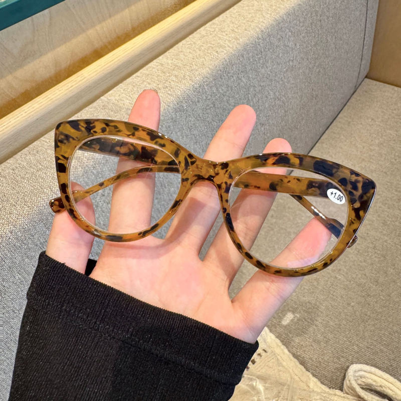 Γυαλιά ανάγνωσης, στυλ γάτας-ματιών, προσωποποιημένος μοντέρνος σχεδιασμός για ενήλικες με μεγάλο πρόσωπο, πλήρες πλαίσιο σε στυλ πεταλούδας (Φακοί: Pcs; Υλικό φακών: Pcs; Κατασκευή: πλήρες πλαίσιο; Στυλ: πεταλούδα; Κατάλληλα για μεγάλα πρόσωπα)