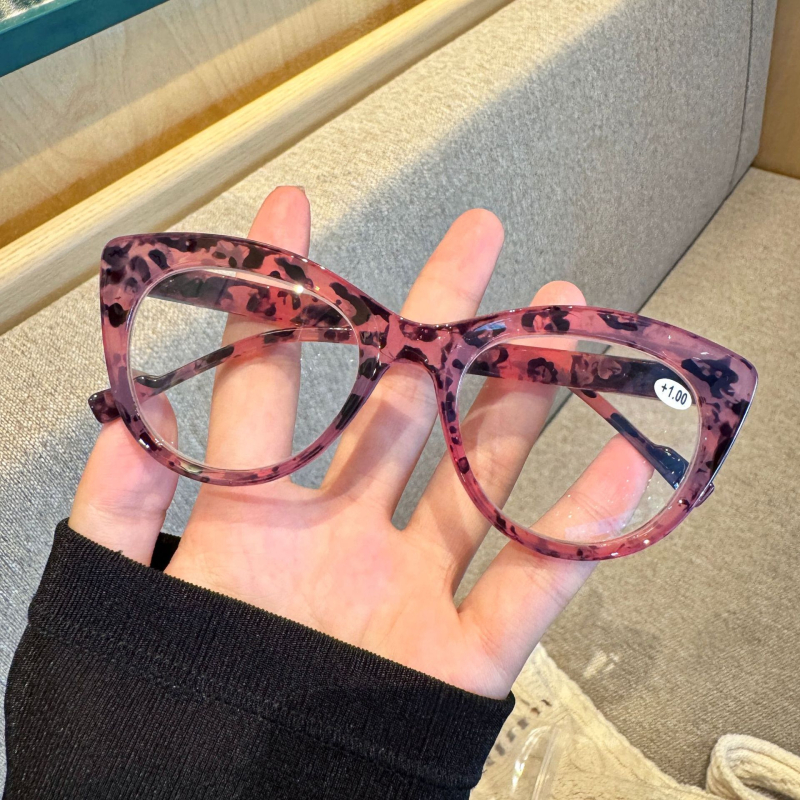 Γυαλιά ανάγνωσης, στυλ γάτας-ματιών, προσωποποιημένος μοντέρνος σχεδιασμός για ενήλικες με μεγάλο πρόσωπο, πλήρες πλαίσιο σε στυλ πεταλούδας (Φακοί: Pcs; Υλικό φακών: Pcs; Κατασκευή: πλήρες πλαίσιο; Στυλ: πεταλούδα; Κατάλληλα για μεγάλα πρόσωπα)