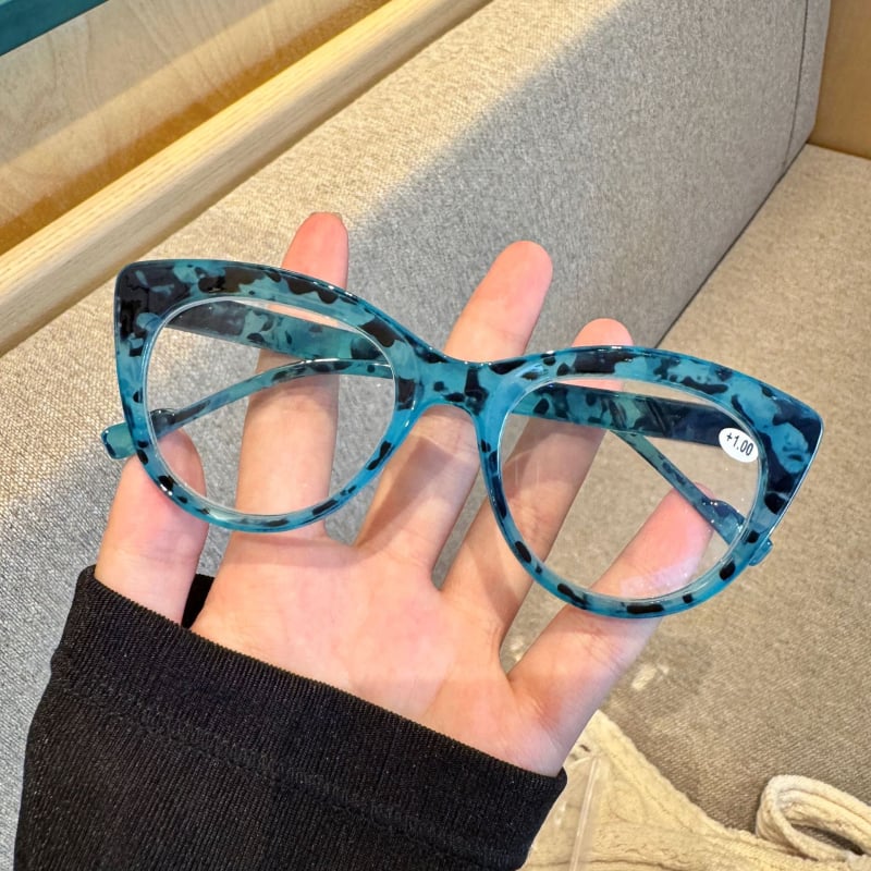 Γυαλιά ανάγνωσης, στυλ γάτας-ματιών, προσωποποιημένος μοντέρνος σχεδιασμός για ενήλικες με μεγάλο πρόσωπο, πλήρες πλαίσιο σε στυλ πεταλούδας (Φακοί: Pcs; Υλικό φακών: Pcs; Κατασκευή: πλήρες πλαίσιο; Στυλ: πεταλούδα; Κατάλληλα για μεγάλα πρόσωπα)