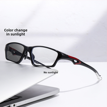 Γυαλιά ανάγνωσης για πρεσβυωπία με φωτοχρωμικούς φακούς που αλλάζουν χρώμα, διπλής χρήσης κοντά-μακριά, προστασία από μπλε φως, φακοί PC, πλήρες πλαίσιο TR90