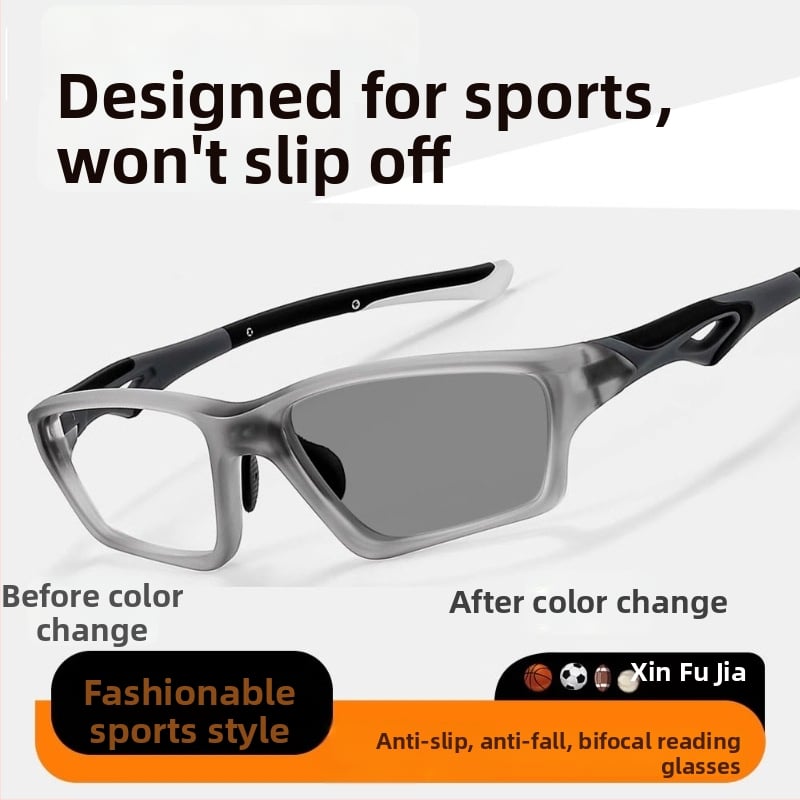 Γυαλιά ανάγνωσης για πρεσβυωπία με φωτοχρωμικούς φακούς που αλλάζουν χρώμα, διπλής χρήσης κοντά-μακριά, προστασία από μπλε φως, φακοί PC, πλήρες πλαίσιο TR90