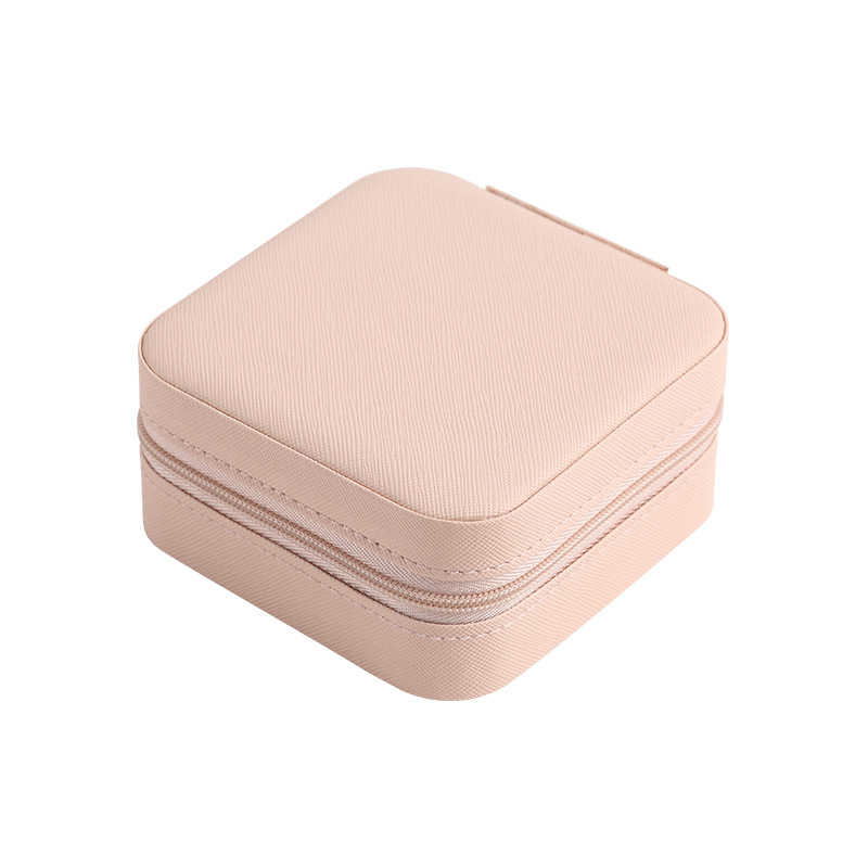 CASEGRACE Kutija za nakit s prilagodbom logotipa – DIY 26 engleskih inicijala, Kvadratni prijenosni dizajn, Materijal: Cortical, Stil: Korejski, Model sp01212-zgc