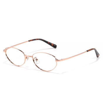 Γυαλιά ανάγνωσης με μεταλλικό σκελετό, οβάλ σχήματος, πολυκαρβονικοί φακοί, προστασία από μπλε φως, στυλ βιντάζ