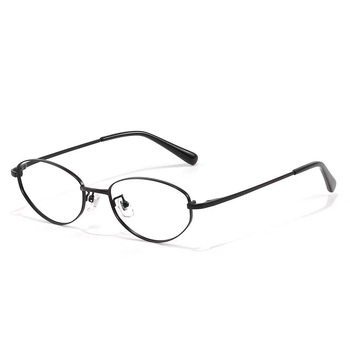 Γυαλιά ανάγνωσης με μεταλλικό σκελετό, οβάλ σχήματος, πολυκαρβονικοί φακοί, προστασία από μπλε φως, στυλ βιντάζ