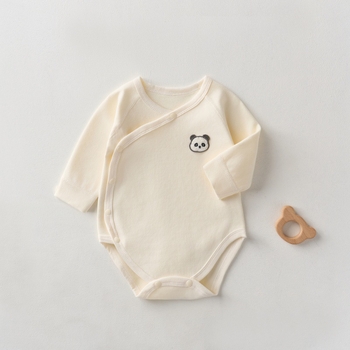 Trokutasti bebini romper 0–1 godina, debeli materijal Shu velvet cotton (95% pamuka), bez šavova, dugi rukavi