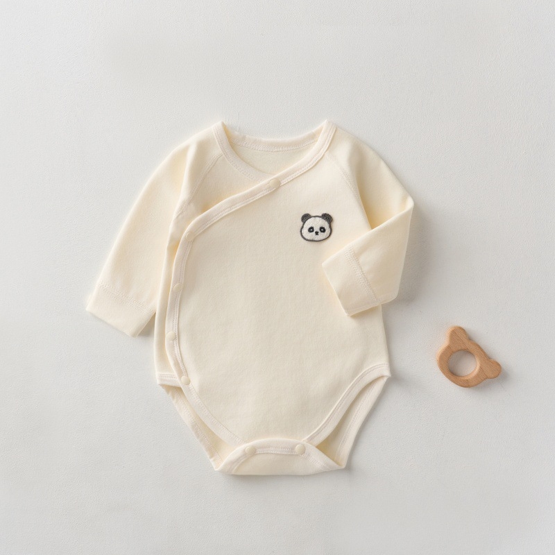 Trokutasti bebini romper 0–1 godina, debeli materijal Shu velvet cotton (95% pamuka), bez šavova, dugi rukavi