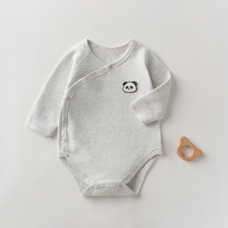 Trokutasti bebini romper 0–1 godina, debeli materijal Shu velvet cotton (95% pamuka), bez šavova, dugi rukavi