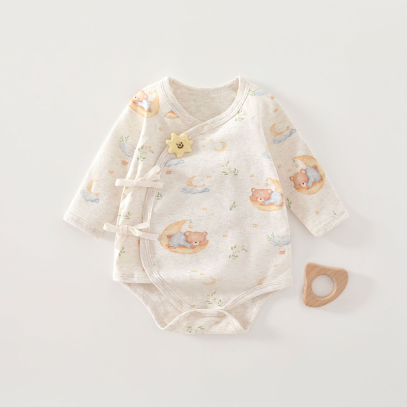 Rompers za novorođenče s dugim rukavima, 100% pamuk, unisex, cijele godine