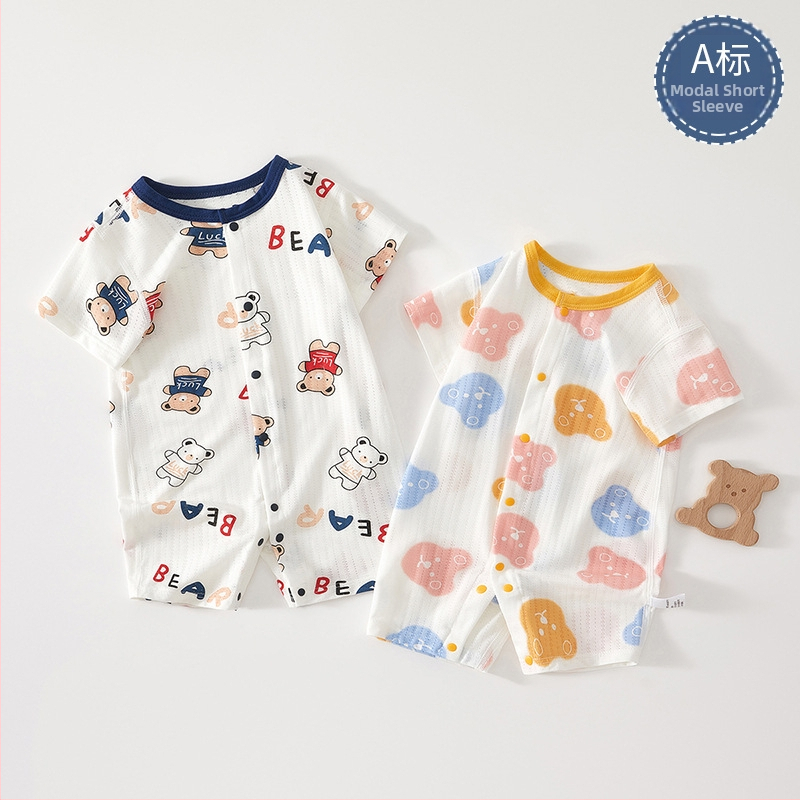 Baby romper od modalnog materijala, kratkih rukava, lagani ljetni kombinezon za novorođenčad, korejski stil