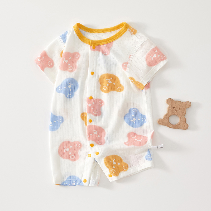 Baby romper od modalnog materijala, kratkih rukava, lagani ljetni kombinezon za novorođenčad, korejski stil