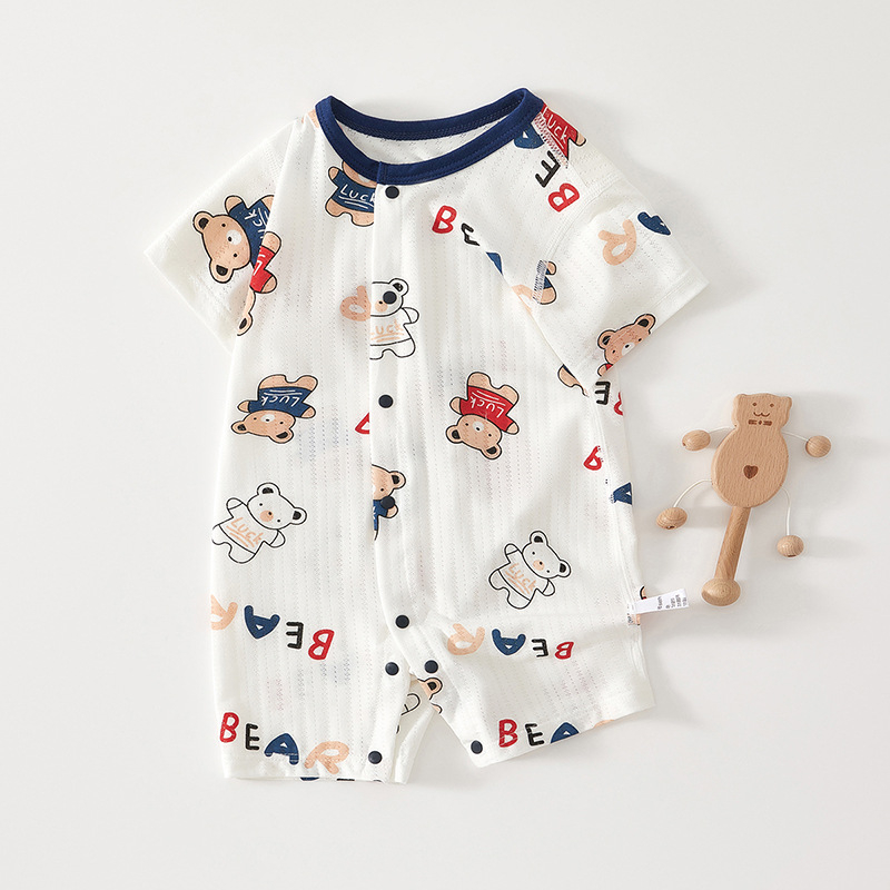 Baby romper od modalnog materijala, kratkih rukava, lagani ljetni kombinezon za novorođenčad, korejski stil