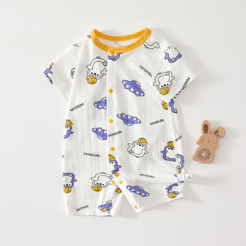 Baby romper od modalnog materijala, kratkih rukava, lagani ljetni kombinezon za novorođenčad, korejski stil