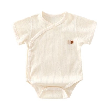 100% pamut babaruha overál rövid ujjú, uniszex, diagonális gombolás, újszülötteknek