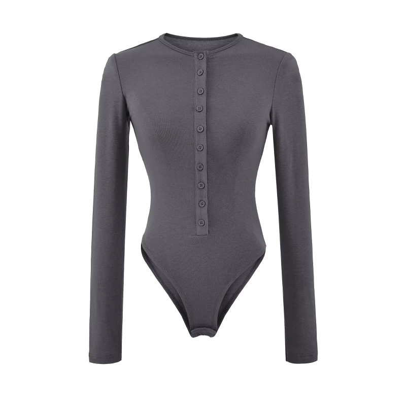 Rudens 2025 viskozes kombinezons ar augstu elastību, garām piedurknēm un trešdaļas garuma biksēm