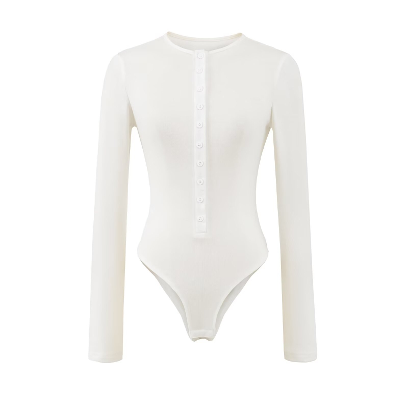 Rudens 2025 viskozes kombinezons ar augstu elastību, garām piedurknēm un trešdaļas garuma biksēm