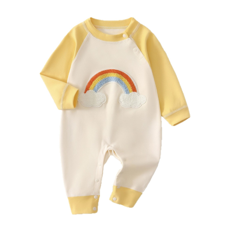 Bebi bodi i puzajući kombinezon, 100% pamuk, dugi rukav, pulover, unisex, za novorođenčad 0–12 mjeseci, korejski stil