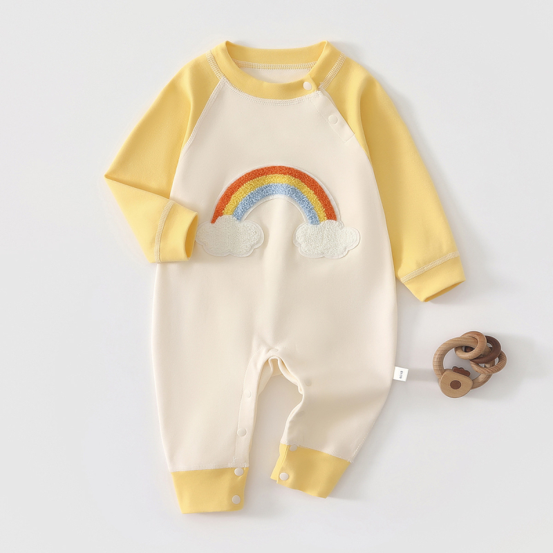 Bebi bodi i puzajući kombinezon, 100% pamuk, dugi rukav, pulover, unisex, za novorođenčad 0–12 mjeseci, korejski stil