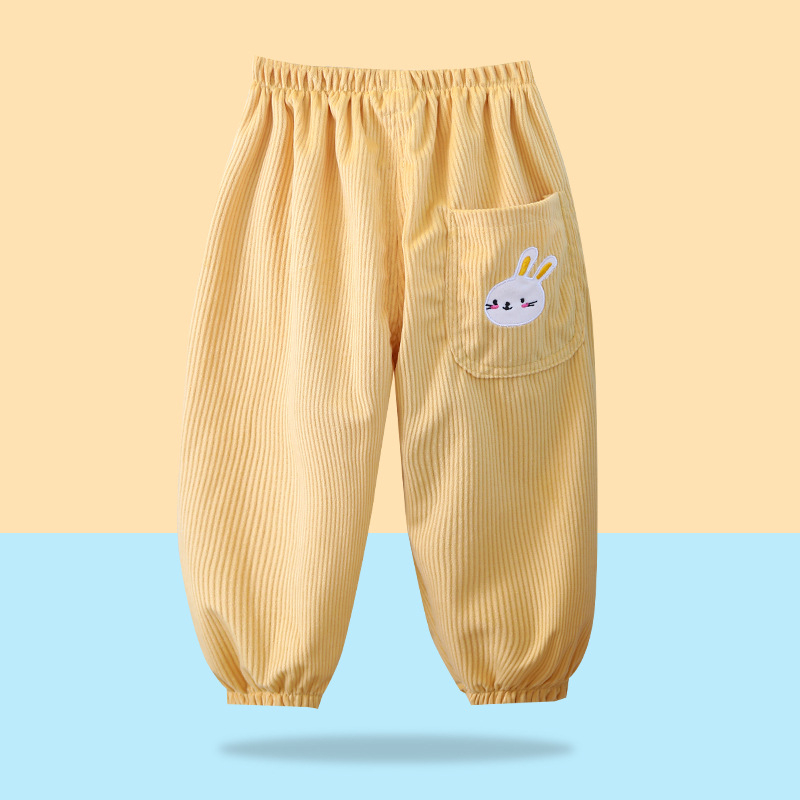 Corduroy hlače za djecu, unisex, jesen–zima, široke ležerne hlače