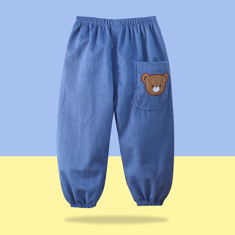 Corduroy hlače za djecu, unisex, jesen–zima, široke ležerne hlače