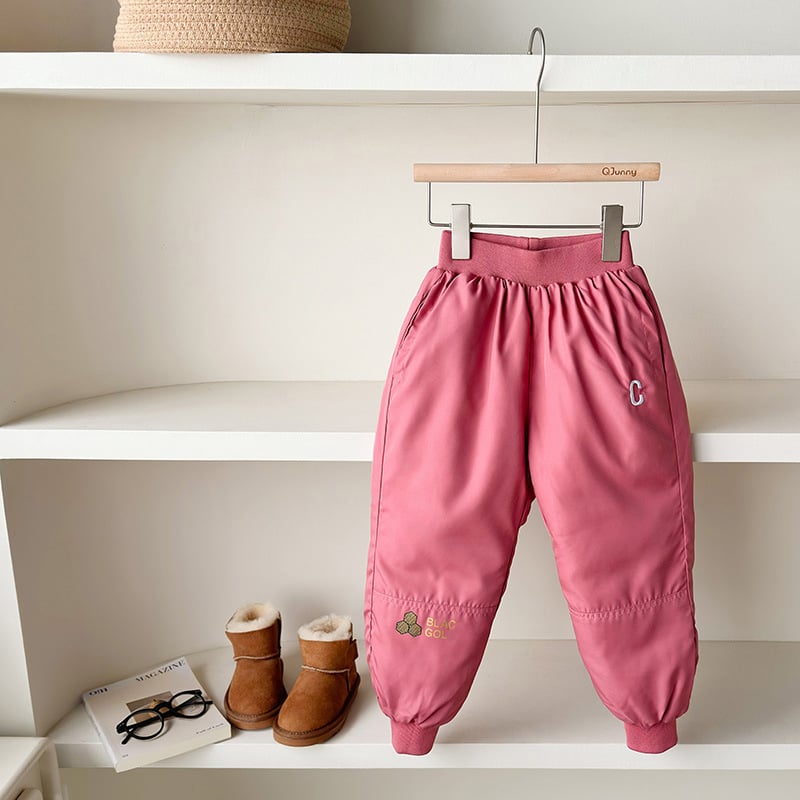 Dječje hlače s perjem - Casual zimske hlače; vanjski materijal 100% poliester; punilo 70% velvet silk, 30% feather silk; za djecu 8+ godina; sezona: zima/jesen
