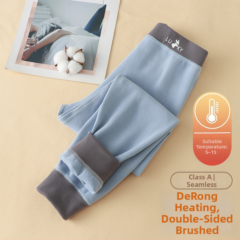 Bērnu termālās bikses pavasarim un rudens sezonai, universālas, Derong audums, 85,8% poliesteris, vidēja augstuma josta, elastīga josta, bez starpsienas atvēruma, piemērots 3–8 gadu vecumam