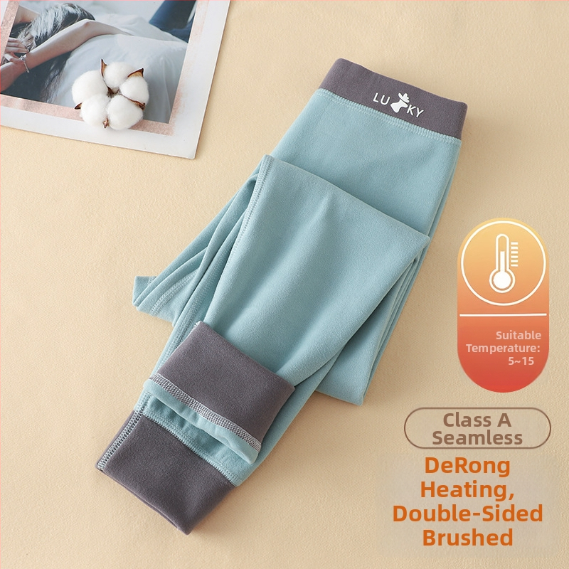 Bērnu termālās bikses pavasarim un rudens sezonai, universālas, Derong audums, 85,8% poliesteris, vidēja augstuma josta, elastīga josta, bez starpsienas atvēruma, piemērots 3–8 gadu vecumam