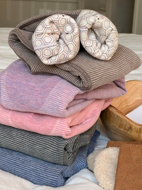 Dječje quilted hlače od svile i ovčje vune, visokog struka, unisex, zimske