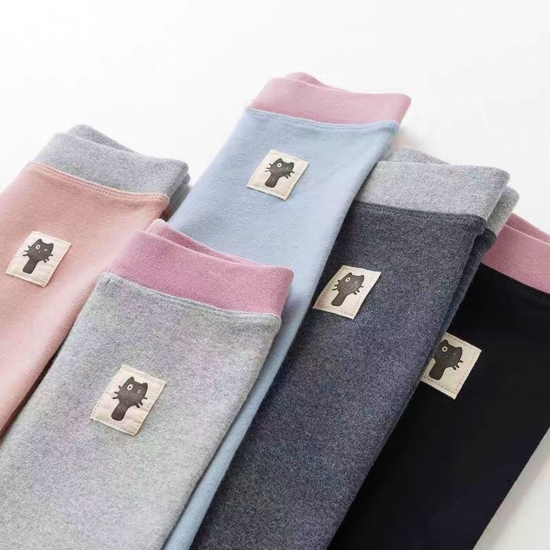 Meitenēm kokvilnas augstas jostas bikses, 95% kokvilna, korejiešu stila, vecums 3–8 gadi, pavasaris un rudens