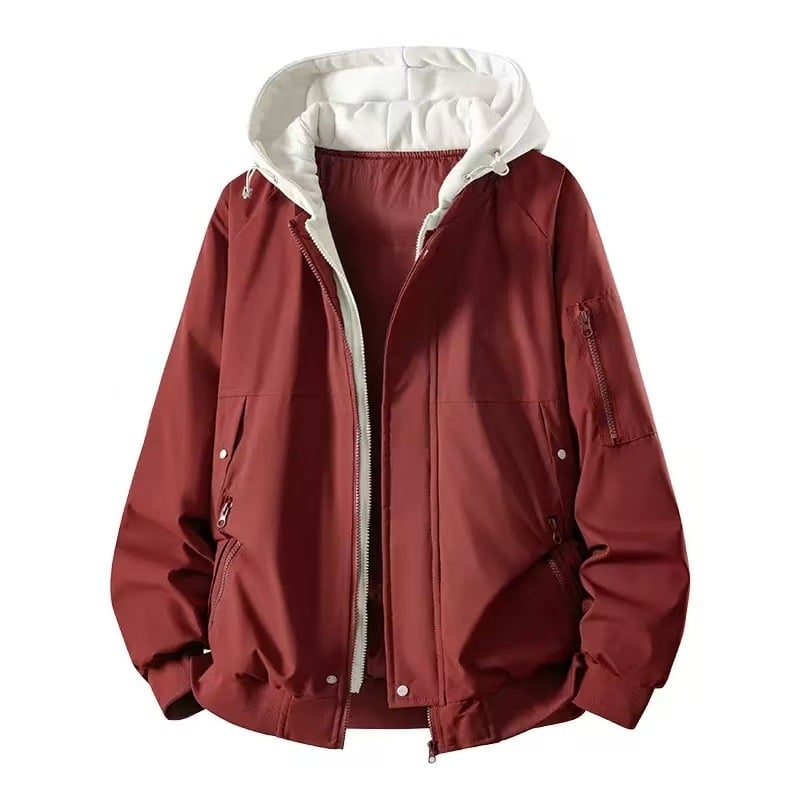 Памучно палто с качулка, пълнено с полиестер, средна дължина, дебело, японско-корейски стил за възрастни жени