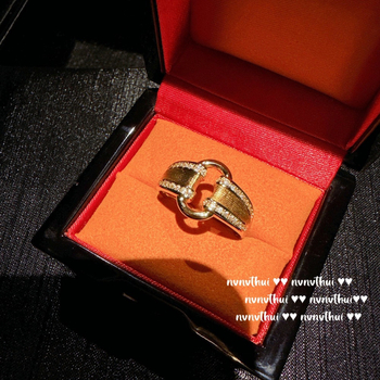 Prsten s lotusovim cvijetom od cirkonija, francuski retro stil