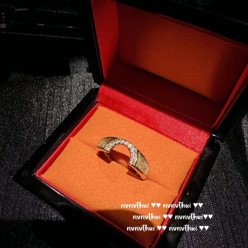 Prsten s lotusovim cvijetom od cirkonija, francuski retro stil