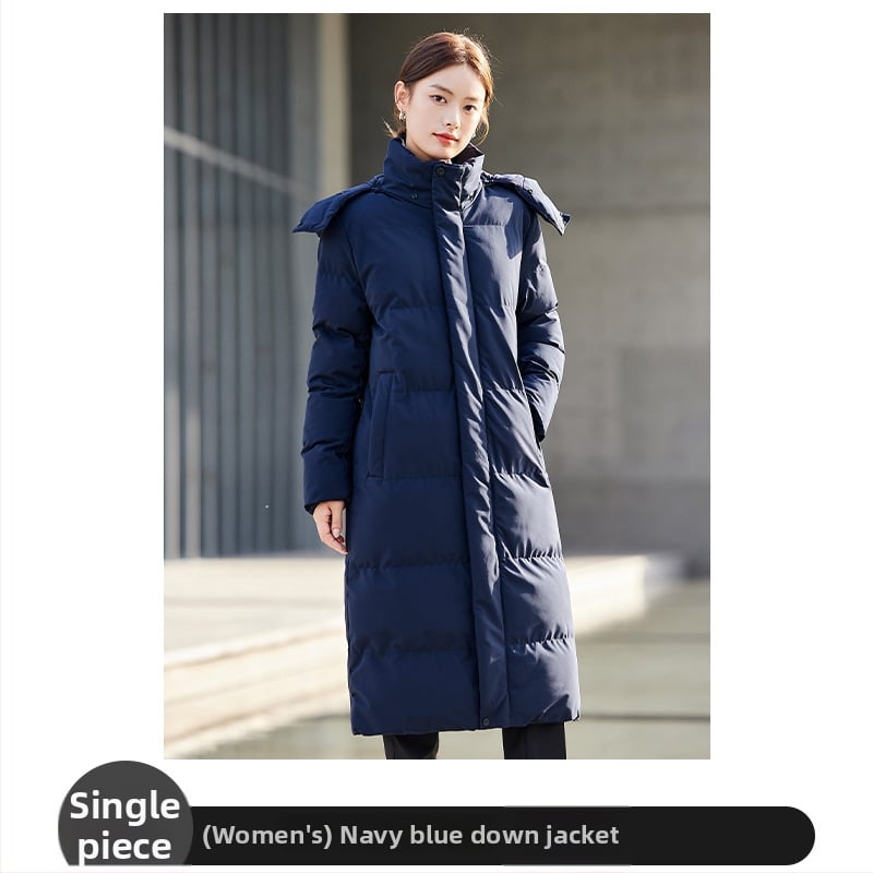 Унисекс палто с качулка, дебело памучно пълнеж, дълга кройка, цип за закопчаване, стягане в талията