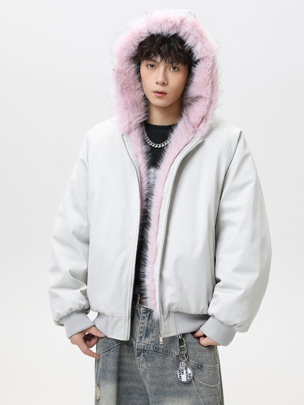 Мъжко камуфлажно яке с качулка, цип и дебела полиестерна изолация