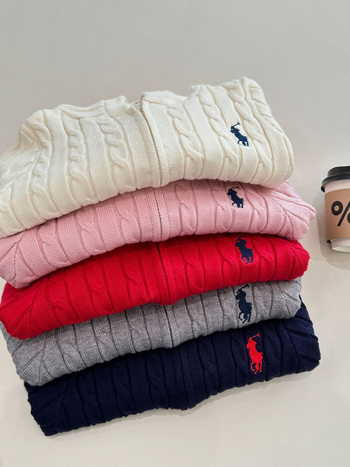 Dječji pleteni džemper s kapuljačom i zipom, korejski stil, unisex, izšiven crtani motiv, debelo pletenje, viskoza 25%, model 25806