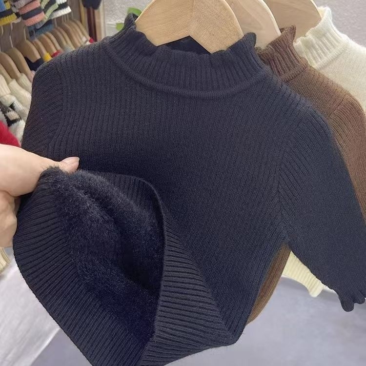 Παιδικό πλεκτό πουλόβερ (για νεογέννητα, μακριά μανίκια, στρογγυλή λαιμόκοψη, κουμπιών σε σειρά, παχύτερο ύφασμα)