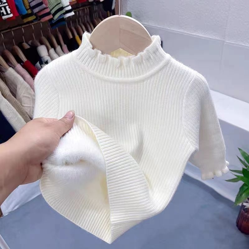 Παιδικό πλεκτό πουλόβερ (για νεογέννητα, μακριά μανίκια, στρογγυλή λαιμόκοψη, κουμπιών σε σειρά, παχύτερο ύφασμα)