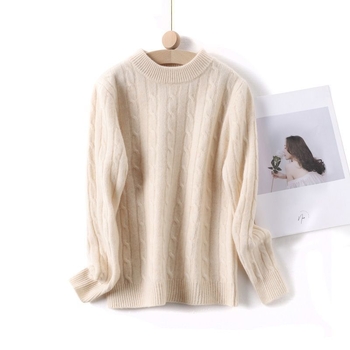 Pulover tricotat pentru copii din bumbac moale, mâneci lungi, culoare solidă, pentru iarnă