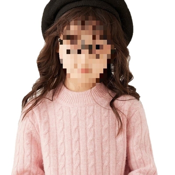 Pulover tricotat pentru copii din bumbac moale, mâneci lungi, culoare solidă, pentru iarnă