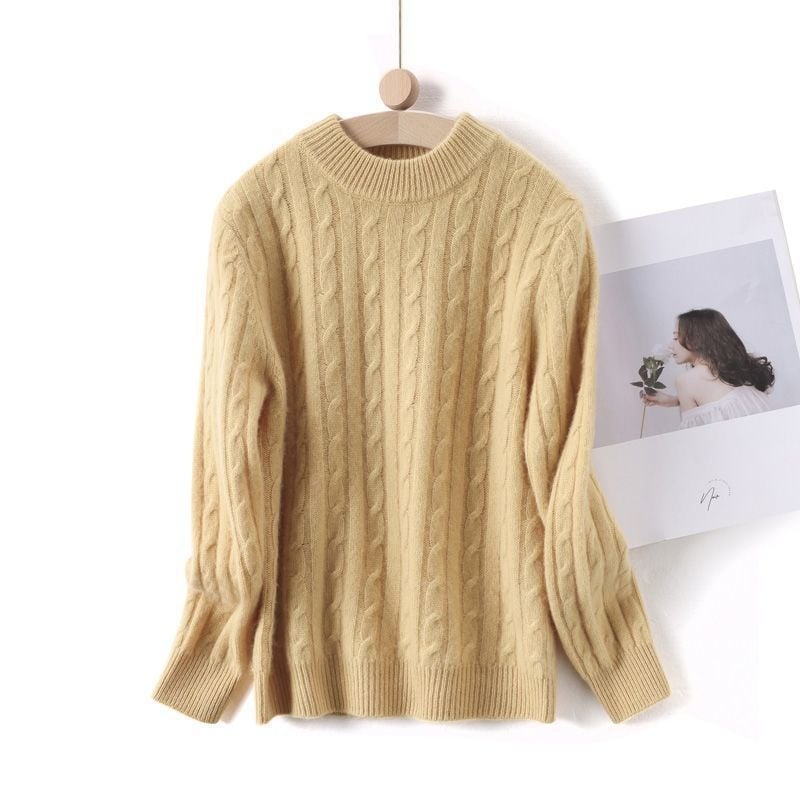 Pulover tricotat pentru copii din bumbac moale, mâneci lungi, culoare solidă, pentru iarnă