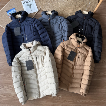 Памучно подплатено мъжко яке, качулка, цип - зима 2025