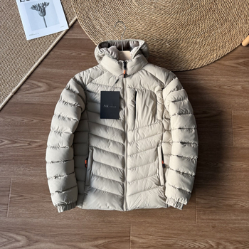 Памучно подплатено мъжко яке, качулка, цип - зима 2025