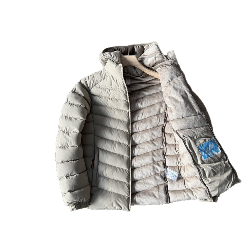 Памучно подплатено мъжко яке, качулка, цип - зима 2025