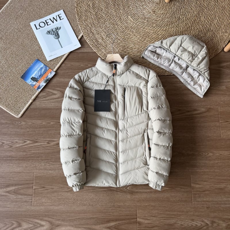 Памучно подплатено мъжко яке, качулка, цип - зима 2025