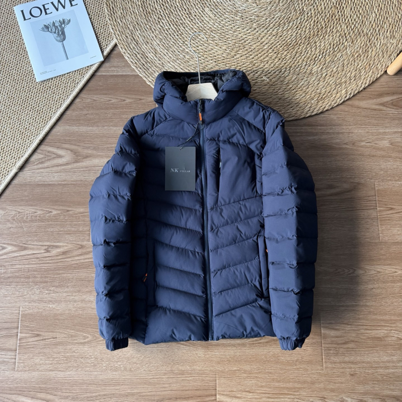 Памучно подплатено мъжко яке, качулка, цип - зима 2025