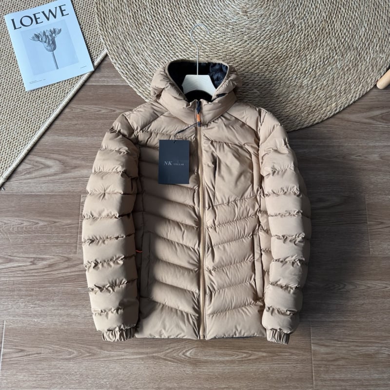 Памучно подплатено мъжко яке, качулка, цип - зима 2025