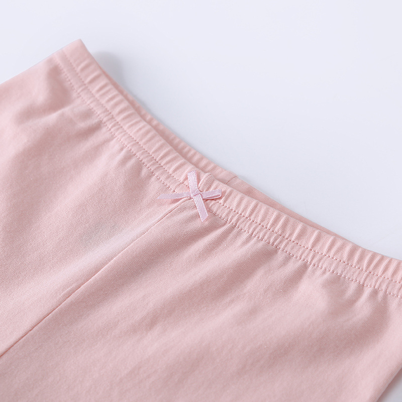 Meitenēm vasaras drošības šorti ar dubultiem slāņiem, kokvilna 95% + spandex 5%, vidēja josta ar elastīgu jostu, trīsdaļas drošības šorti