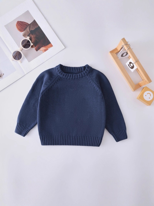 Bērnu adītais džemperis, universāls, no kokvilnas, apaļš kakls, mīksta apstrāde, rudens-ziemas sezonai