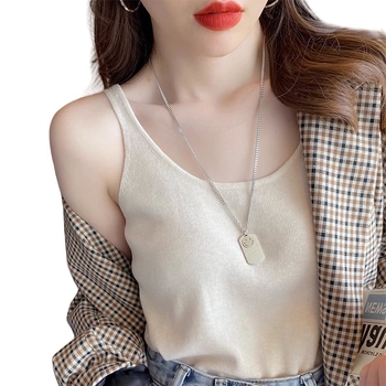 Ženski pleteni top bez rukava, vanjski top, 3D uzorak, široka silueta, Ice Silk tkanina od regenerirane celuloze 50–70% i Spandex 30–50%, proljeće 2024
