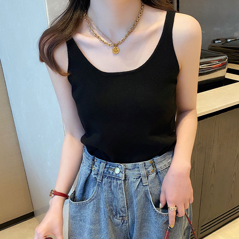 Ženski pleteni top bez rukava, vanjski top, 3D uzorak, široka silueta, Ice Silk tkanina od regenerirane celuloze 50–70% i Spandex 30–50%, proljeće 2024