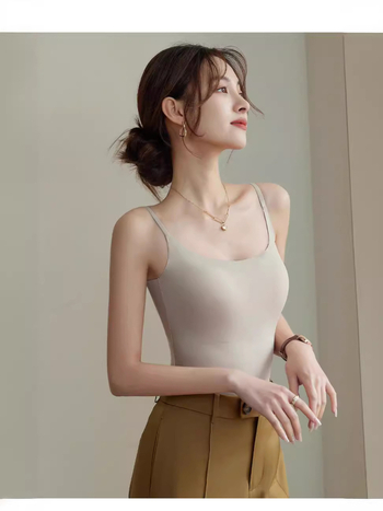 Maieu damă sling cu pernuțe pentru bust, fără fir, fără cusături, acoperire a spatelui, material nylon-spandex